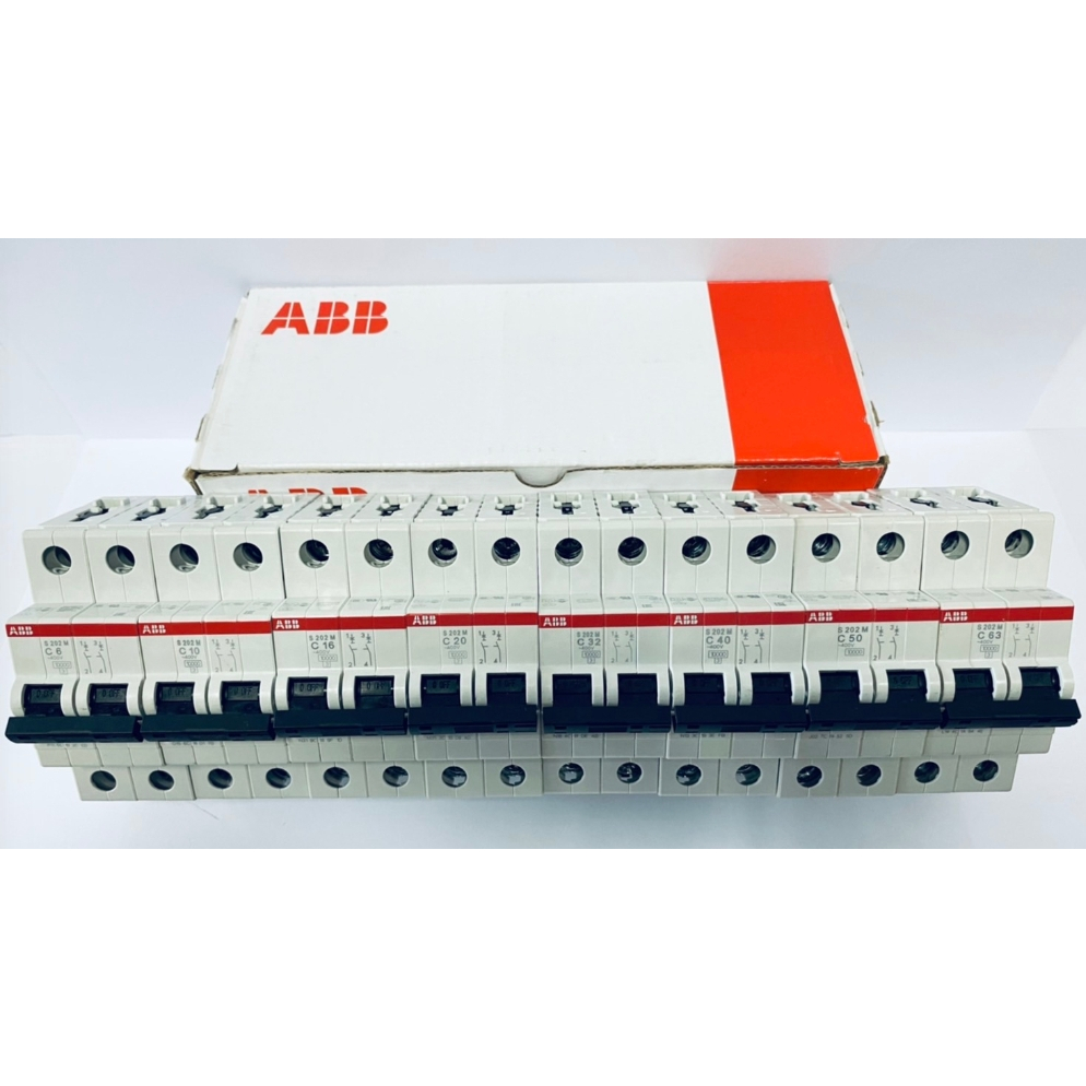 ABB เบรกเกอร์เซอร์กิตลูกย่อย S202MC ABB 2P 6A 10A 16A 20A 32A 40A 50A 63A