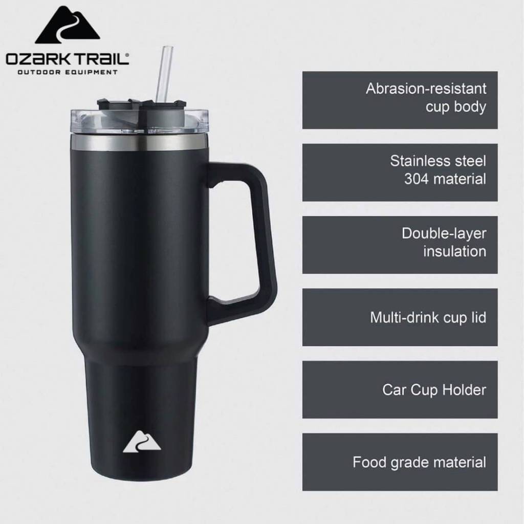 [ส่งไว]Ozark trail 40oz tumbler handle  แก้วน้ำสแตนเลส แก้วน้ำสแตนเลสหูจับเก็บอุหภูมิร้อน เย็น แก้วน