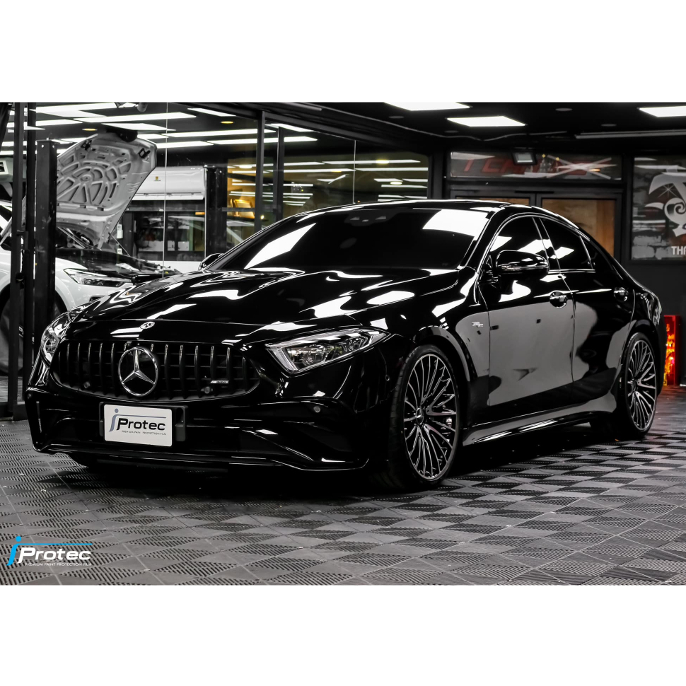 iProtec ฟิล์มใสกันรอยหน้าจอรถยนต์เรือนไมล์+จอคอนโซนกลาง (จอยาว) Mercedes Benz รุ่น AMG CLS53