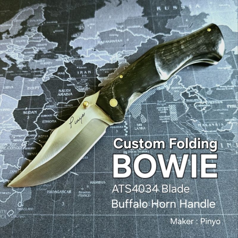 มีดพับ มีดช่างไทย Custom Folding Bowie.