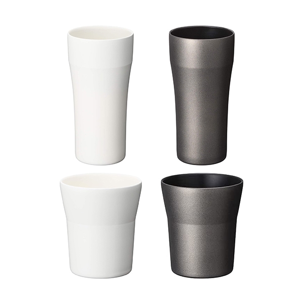 Kyocera Tumbler 300ml/420ml Cerabrid ceramic Coating processing vacuum Insulation Dishwasher OK blac