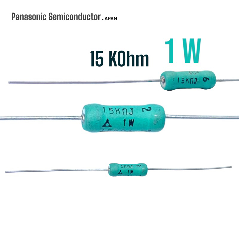 R 15K OHM 1W 15kOhms Resistor (10ชิ้น) ตัวต้านทาน RES Safety Metal Film PANASONIC ERG-1SJ153