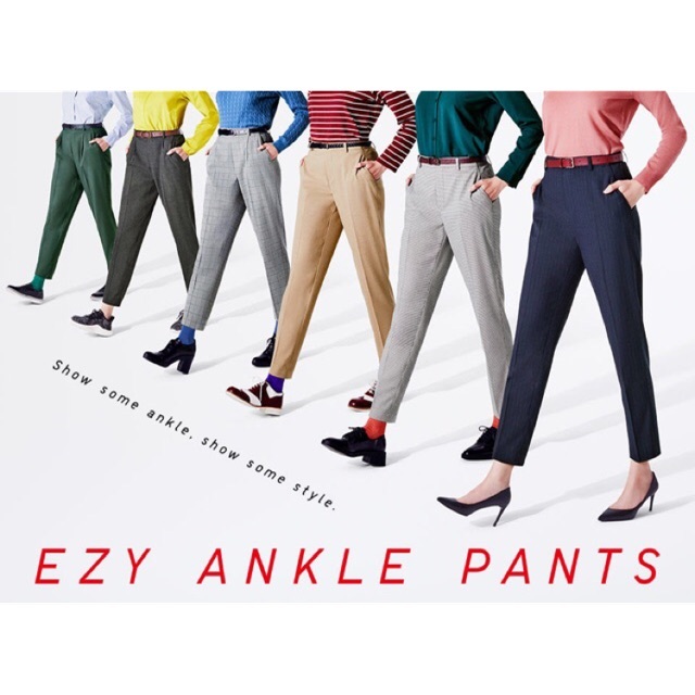 UNIQLO EZY Ankle Pants กางเกงอีซี่ มือสอง