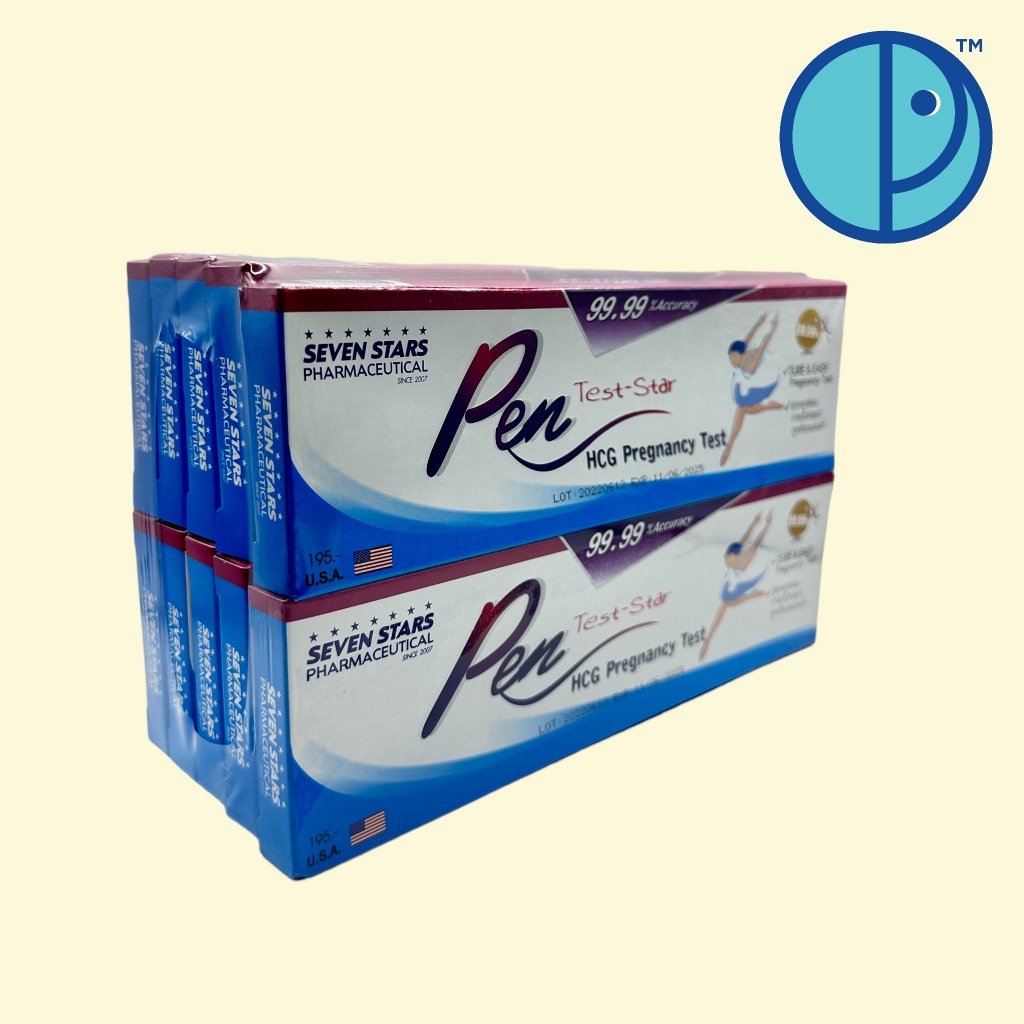 💥ยกแพค 10 กล่อง💥ชุดทดสอบการตั้งครรภ์แบบปากกา Pen Test-star HCG Pregnancy Test