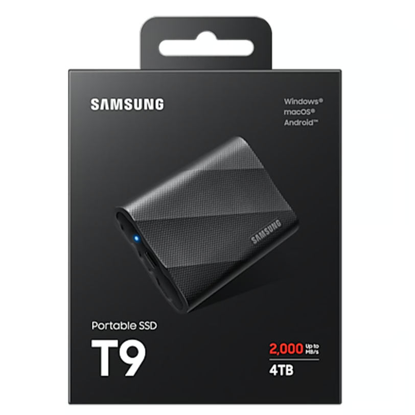 Samsung 4TB T9 Portable SSD USB3.2 (Black)