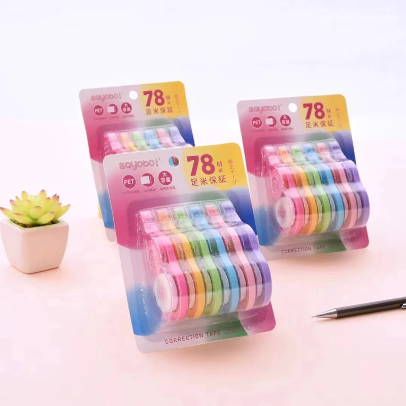 เทปลบคำผิด 78เมตร จัดส่งคละลาย ขายส่ง correction tape