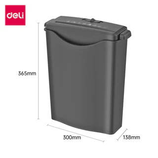 Deli เครื่องทำลายเอกสาร 10 ลิตร Auto เครื่องย่อยเอกสาร A4 6 แผ่น ย่อยระดับ2 ปลอดภัย Paper Shredder