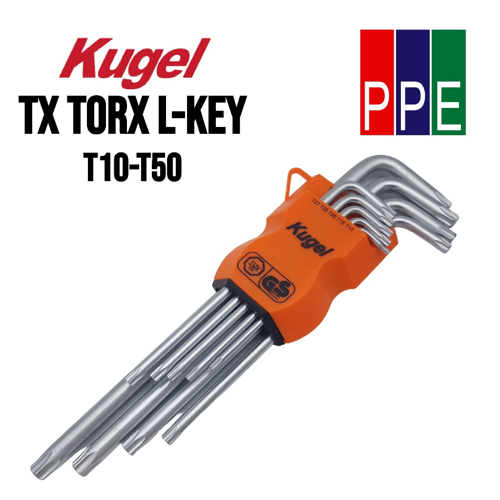 TX Torx L-Key T10-T50 [Kugel] ชุดหกเหลี่ยมทอร์ค T10-T50 Torx L-Key Set T10-T50