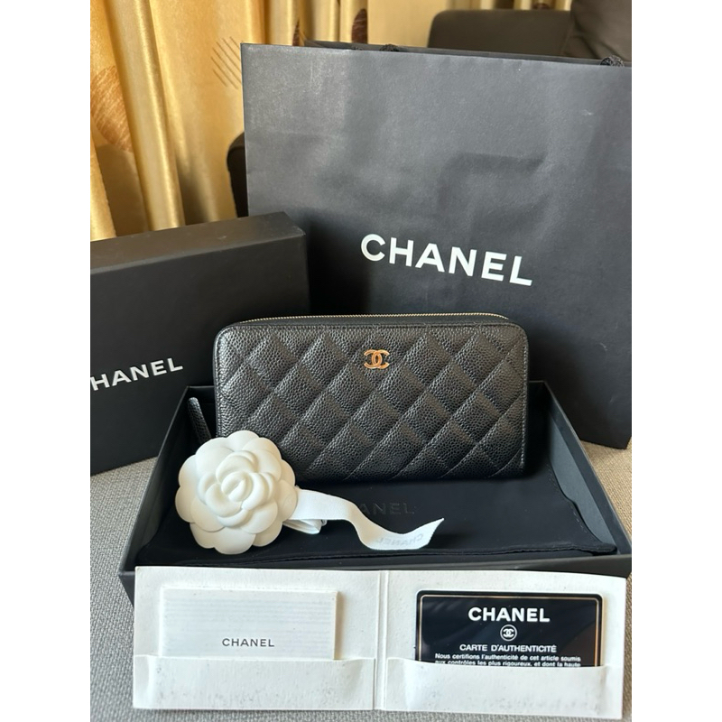 Chanel zippy long wallet hl29