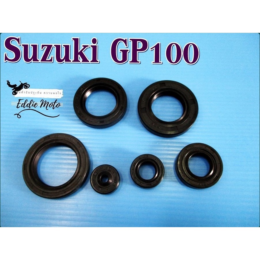 SUZUKI GP100 -- SEAL SET (6 PCS.)  // ชุดซีลผ่าเครื่อง ซีลเครื่องชุด