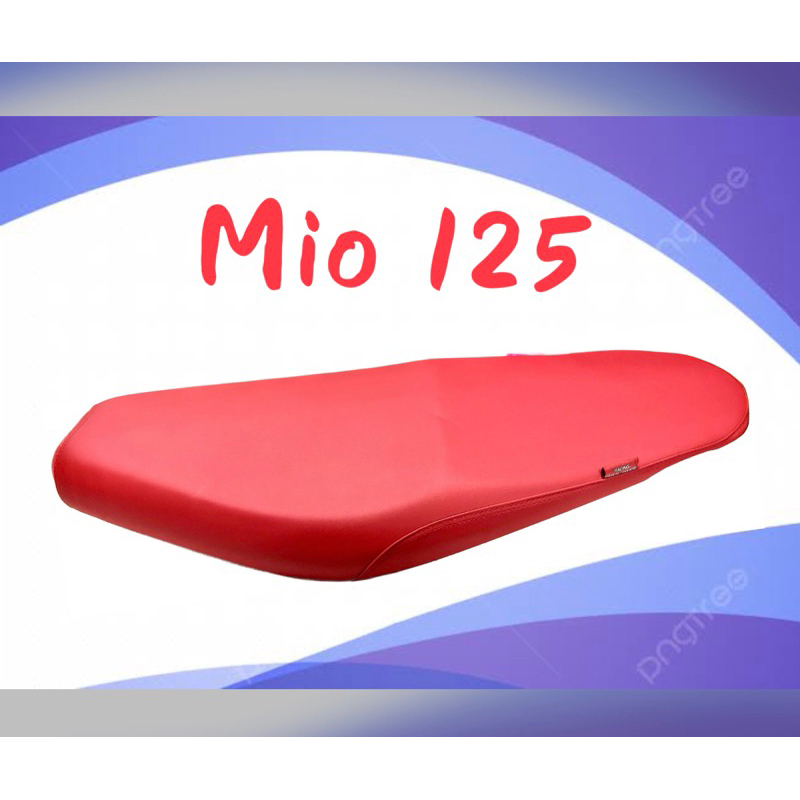 เบาะปาด Mio125 มีโอ 125 สีแดงสด ทรงกลาง ทรงสวย กันน้ำ ใส่เองได้เลย