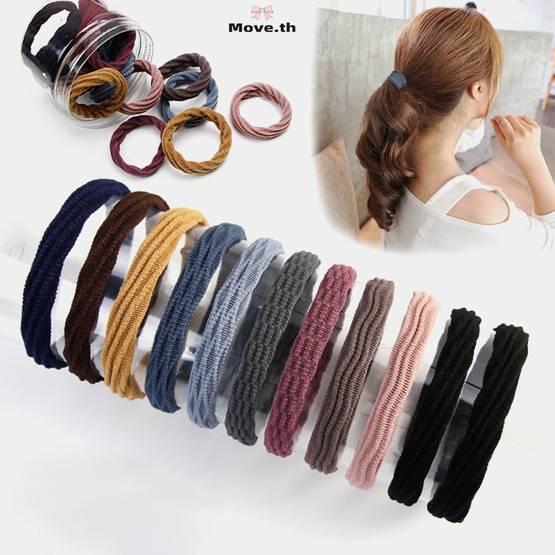 พร้อมส่งในไทย🔥ยางรัดผม เรียบง่ายยางมัดผม ความยืดหยุ่นสูง ส่งแบบสุ่มสี  เครื่องประดับผมแฟชั่น นักเรียนสำหรับผู้หญิง1 ชิ้น