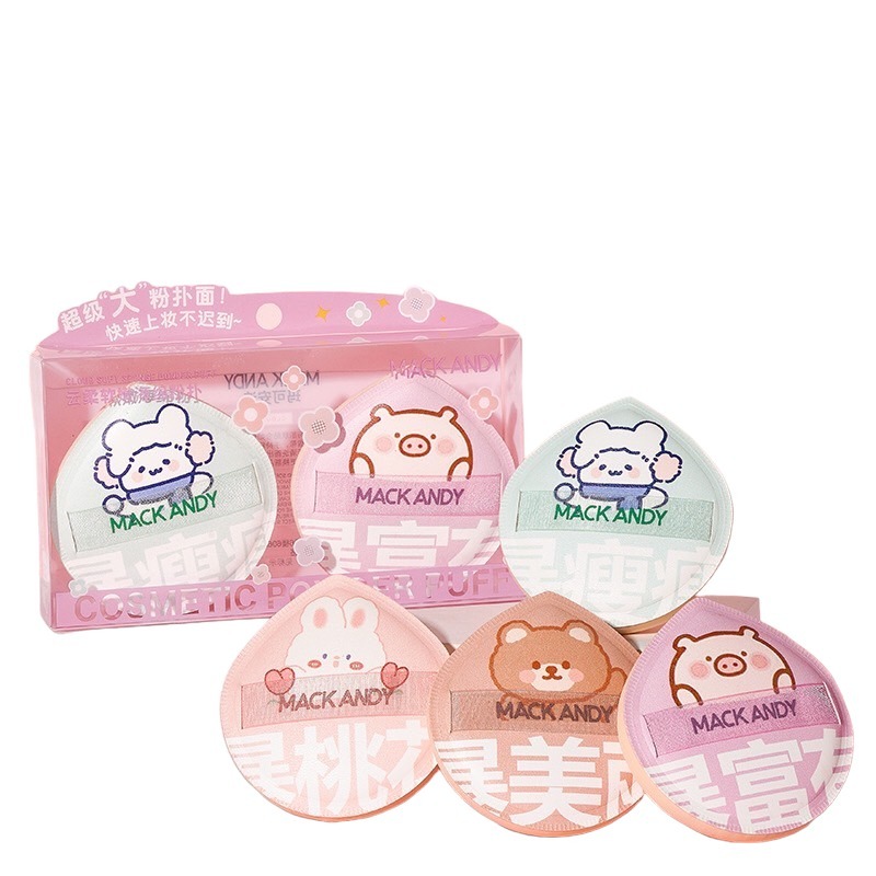 พัฟฟองน้ำ แบบหนา นุ่ม ใหญ่ Mackandy Cosmetics Powder Puff MK667
