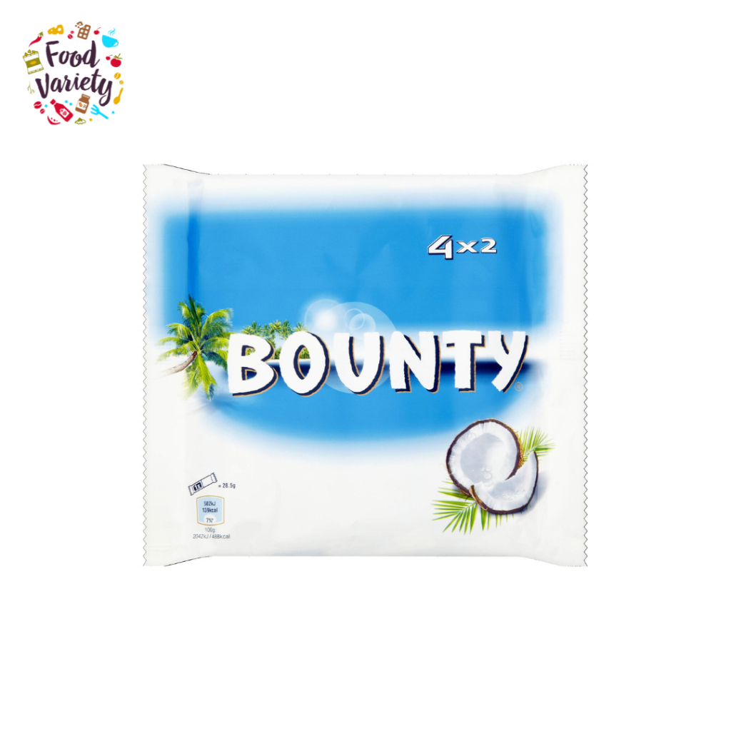 Bounty Coconut & Milk Chocolate Bars Multipack Chocolate 4 Bars 228g