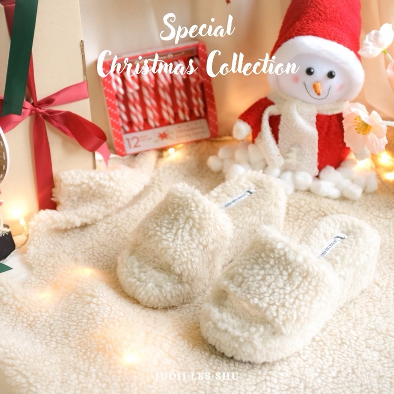 New arrival Christmas collection รองเท้าขนแกะ รุ่น Fur คริสต์มาสคอลเลคชั่นใส่หน้าหนาว/ปีใหม่ JUDII LES SHU