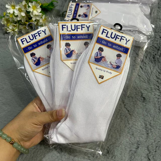 ถุงเท้านักเรียนยาวสีขาว ผ้าไหนลอน 1 แพ็ค6คู 12คู่ Size:5-7ปี 7-9/ 9-12 ผ้าดี นิ่ม ใส่สบาย จ้า