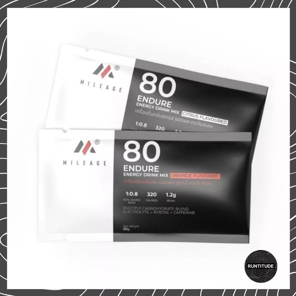 MILEAGE ENERGY DRINK MIX 88G. ผงชงให้พลังงาน ผงเกลือแร่ สำหรับเล่นกีฬา วิ่ง เทรล เก็บรักษานาน