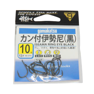 Gamakatsu ISEAMA RING EYE BLACK เบ็ดกามาซองฟ้า MADE IN JAPAN