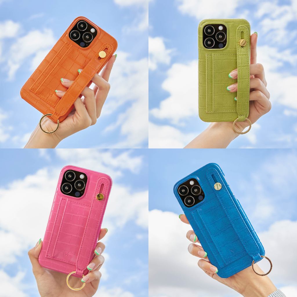 (15 series)MUSE Hand Strap Card Holder Phone Case COLORFUL Tone