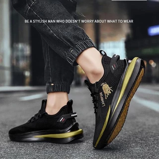 Yeeica สบายแต่งตัวง่ายใส่ได้ทุกโอกาส ห้ามพลาดกันน้าา พร้อมส่ง sneaker ดีไซน์ sport เท่ห์ๆ วั แต่งลายด้านข้าง มินิมอลมา