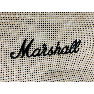โลโก้ Marshall (เหมือนแท้) ติดตู้ลำโพง diy ติดตู้แอมป์กีต้าร์ logo มาแชล สีเหมือนแท้ วัสดุอะคิลิค หนา2mm