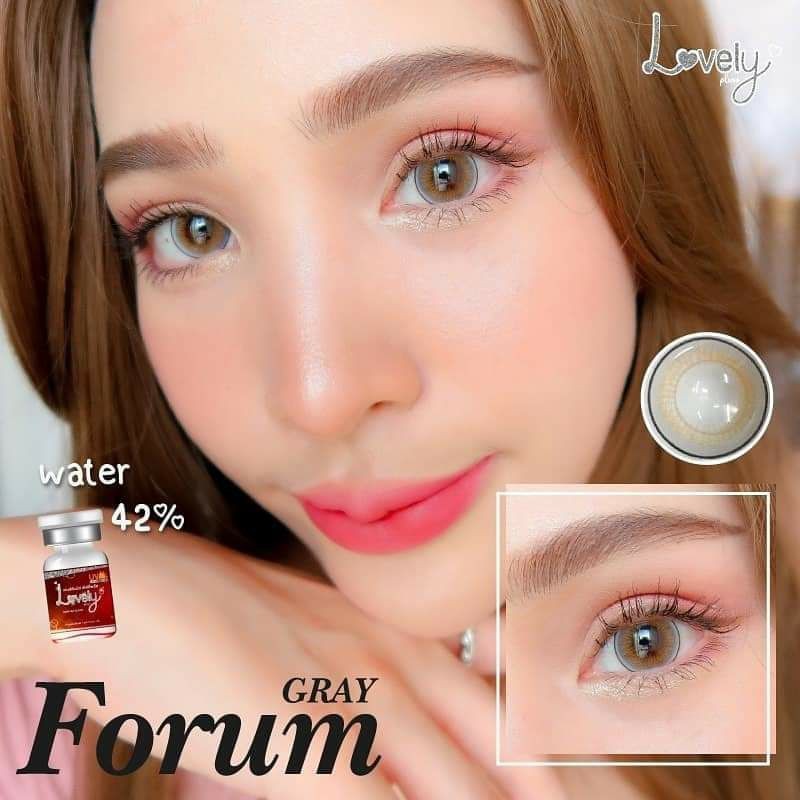 💋 มีค่าสายตา 💋 Lovelylens Forum /Anna  Gray Brown  💋 บิ๊กอาย สุดปัง คอนแทคเลนส์ รายเดือน มีอย แถมตลับฟรี เลนส์นิ่ม - รูปที่ 2