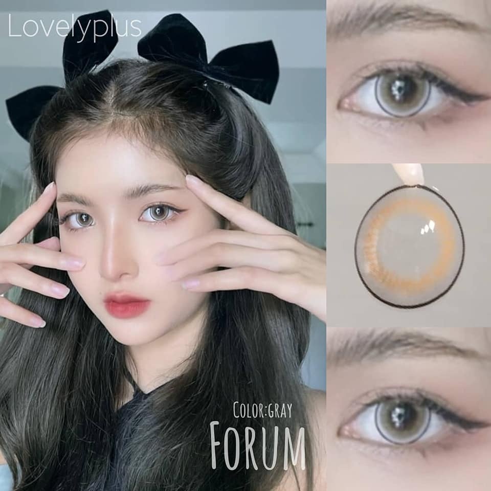💋 มีค่าสายตา 💋 Lovelylens Forum /Anna  Gray Brown  💋 บิ๊กอาย สุดปัง คอนแทคเลนส์ รายเดือน มีอย แถมตลับฟรี เลนส์นิ่ม