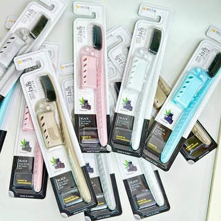 แปรงสีฟันเกาหลี Denticon Wangta Toothbrush Black Charcoal และ Gold (คละสี)