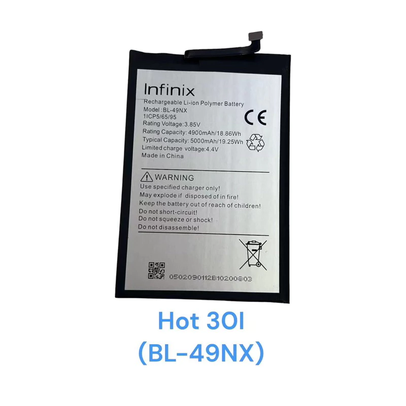 แบตเตอรี่ Infinix สมาร์ท8 9 7 Hot 30i smart8 smart9 BL-49NX smart7