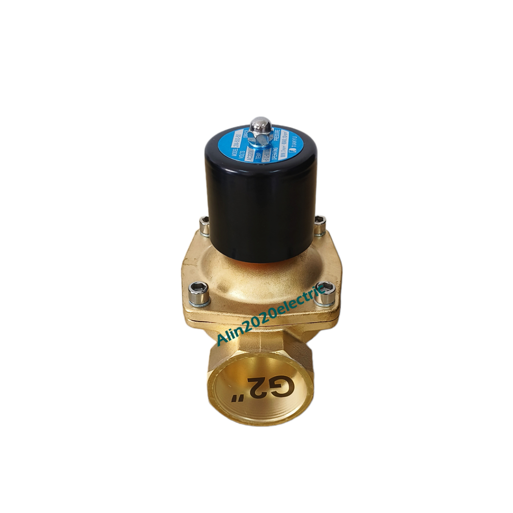 2W-500-50 SOLENOID VALVE โซลินอยด์วาล์วทองเหลืองน้ำ ขนาด 2"(50mm) แบบปกติปิด NC DC24V AC220V แรงดันใ