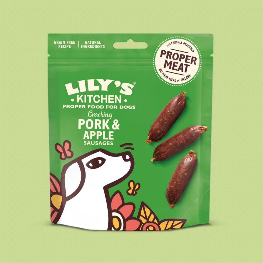 (พร้อมส่ง) Lily's Kitchen - Cracking Pork & Apple Sausages 70g