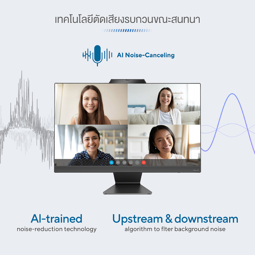 เอซุส คอมพิวเตอร์ ออลอินวัน ASUS VIVO AIO 24 M3402WFAK-BPC032WA/OFFICE 2024/RYZEN 5-7520U/RAM 16GB
