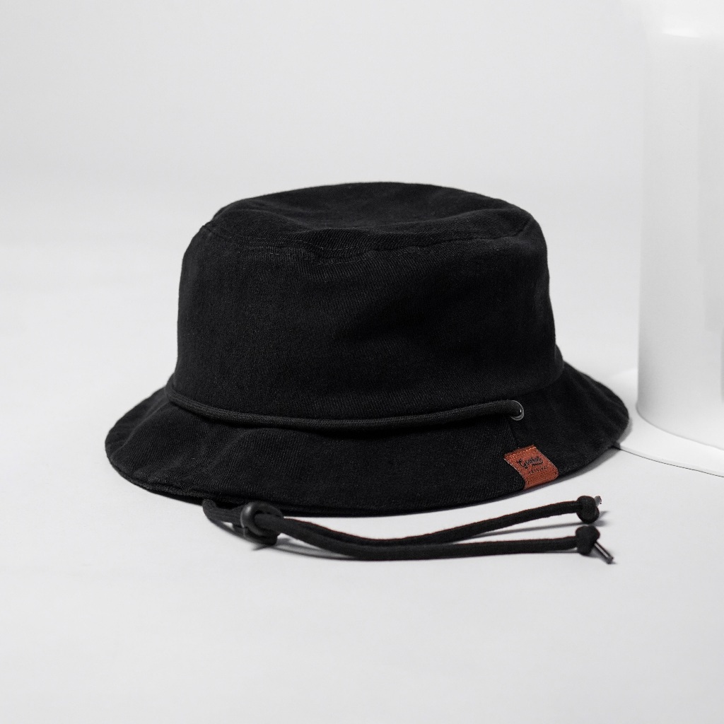 G157 All Black หมวกบักเก็ต คอตตอนหนาพิเศษ ฟอกเฟด เบา นุ่ม ใส่สบาย ระบายอากาศได้ดี
