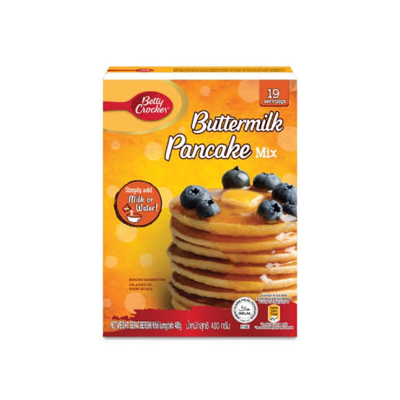 Betty crocker pancake mix butter milk/ original 400g.นำเข้า แป้งแพนเค้กสำเร็จรูป แพนเค้กบัตเตอร์มิลค