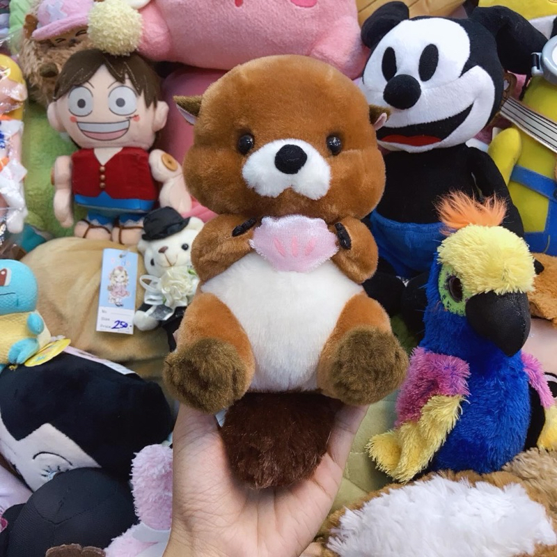 ตุ๊กตานาก ขนนุ่ม ตุ๊กตาสัตว์เหมื่อนจริง otter animals plush / Amufun