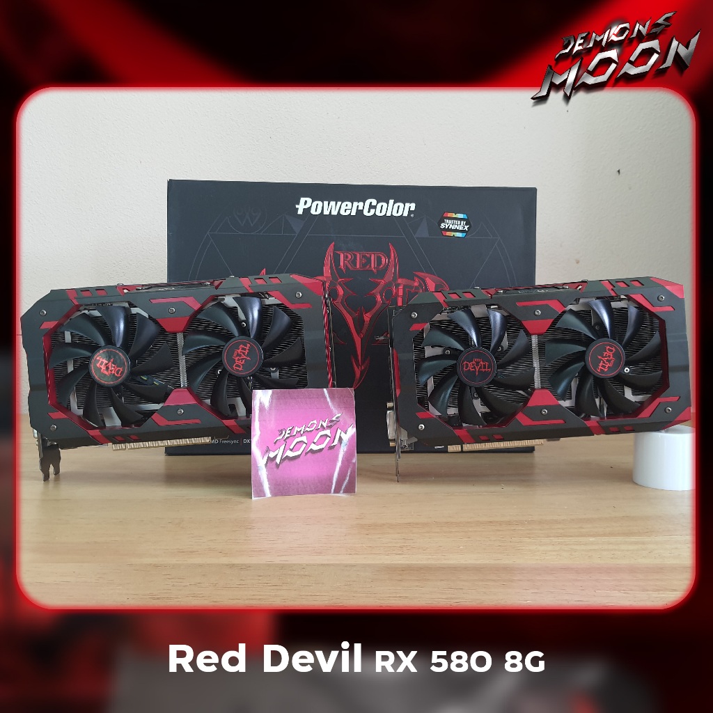 PowerColor Red Devil Radeon RX 580/8G กาดแสดงผล amd เอเอ็มดี vga กาดจอมือสอง ประกัน7วัน Demonsmoon