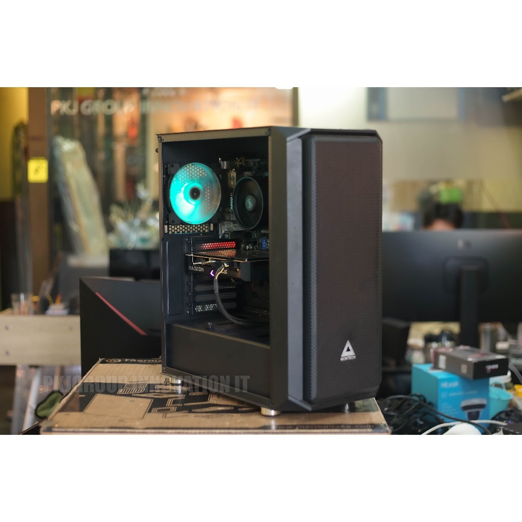 คอมเล่นเกมมือสอง Montech R5 3500 RAM 16GB RX6500XT SSD 250GB HDD 1 TB