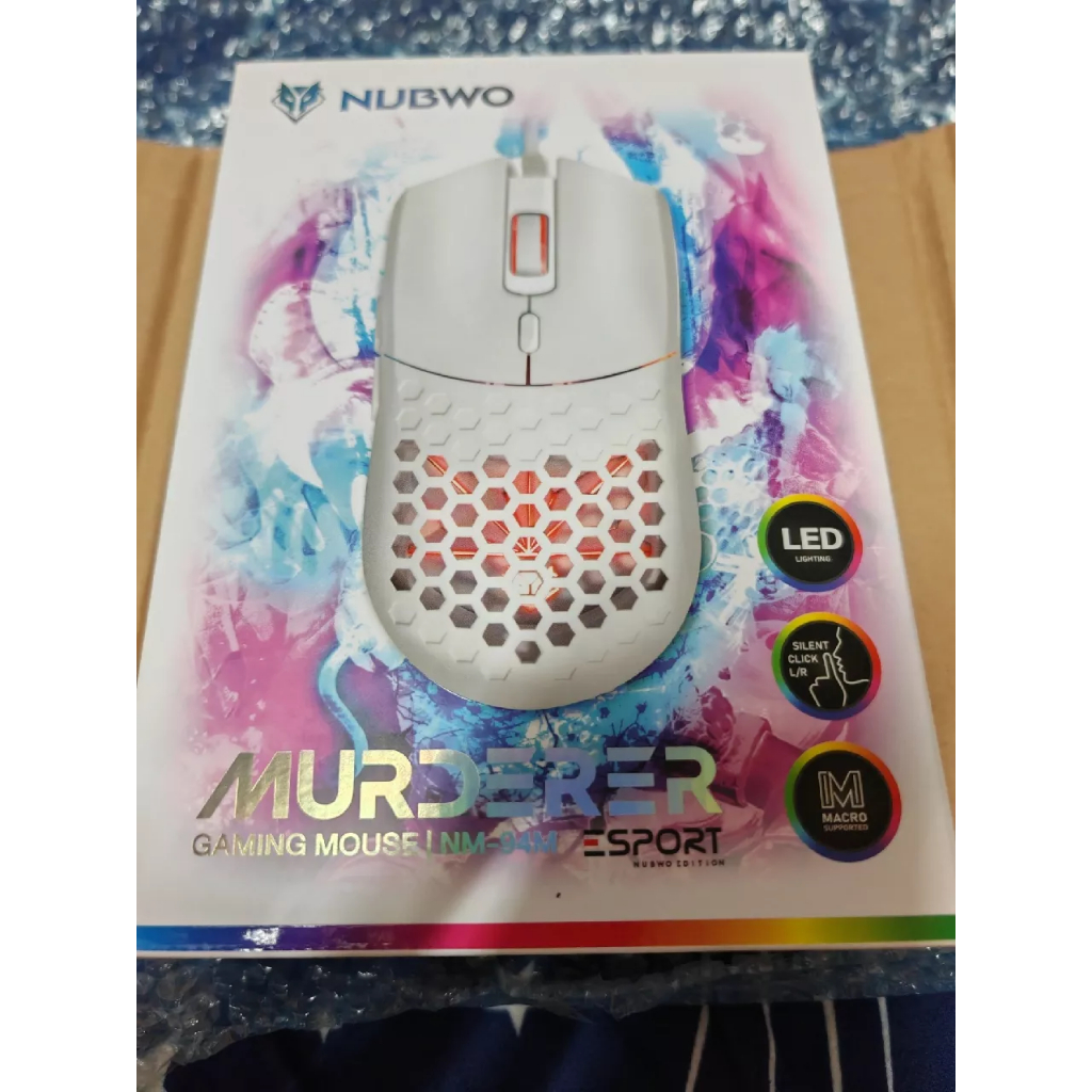 ส่งจากไทย NUBWO NM-94M Gaming USB Mouse MURDERER เสียงคลิกเงียบ NM94M NM094M NM-094M