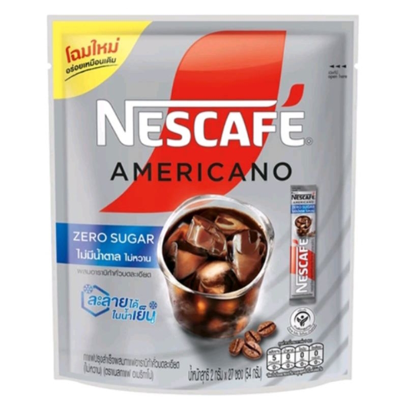 อเมริกาโน่ เนสกาแฟ ไม่มีน้ำตาล 27 ซอง  EXP24/03/27