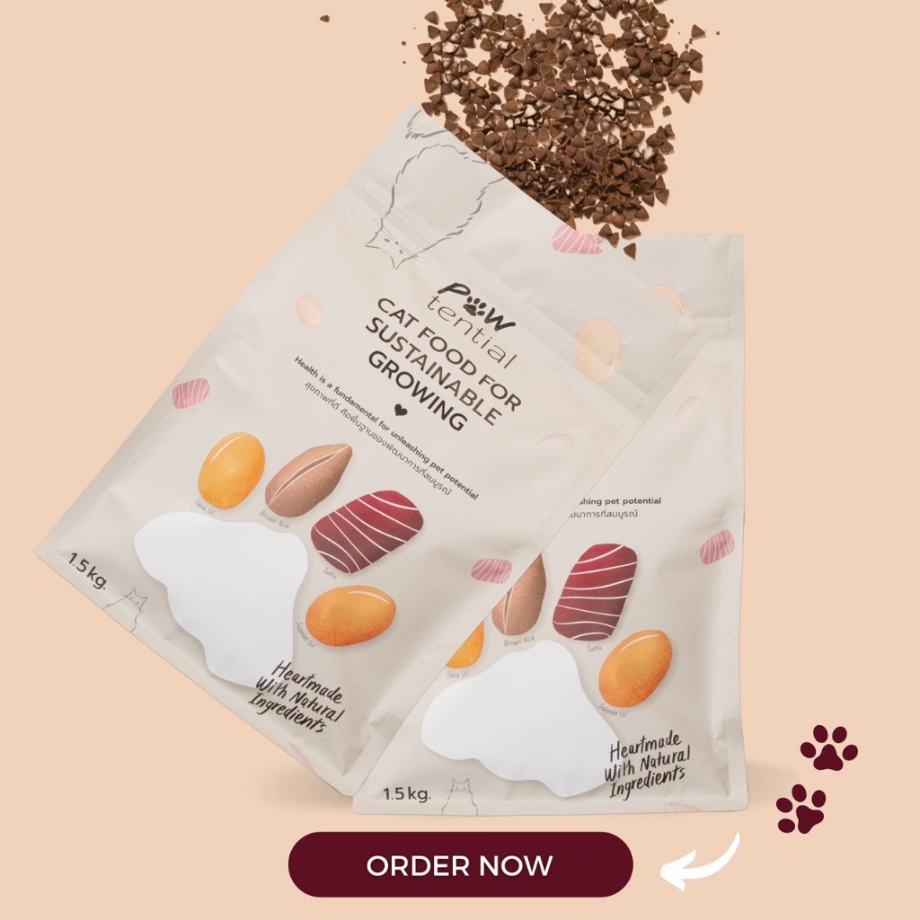 [แพคคู่ลด5%] ส่งฟรี Pawtential อาหารแมว พาวเท็นเชี่ยล แมวโตอายุ 1-7 ปี ขนาด 1.5 KG [ไม่มีส่วนผสมของ Gluten]