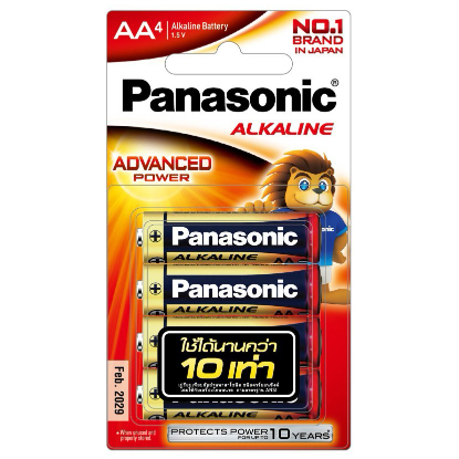 ถ่านอัลคาไลน์ Panasonic LR6T/4B AA (แพ็ค 4 ก้อน)(8030230)