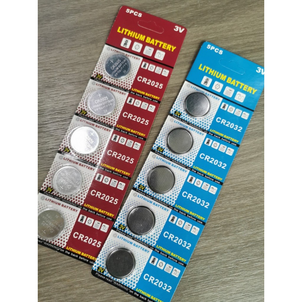 CR2032 / CR2025 ถ่านกระดุม CR-2032 / CR-2025 3V ถ่านนาฬิกา (ราคาต่อก้อน)-แพคกระดาษ แบ่งขาย