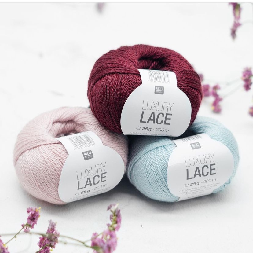 Rico Luxury Laceไหมพรมนุ่มพิเศษ virgin wool and silk ขนาด 25g.