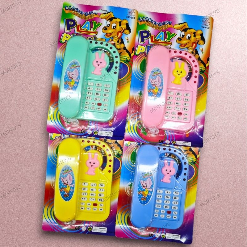 ของเด็กเล่น แถมถ่านฟรี โทรศัพท์ของเล่น โทรศัพท์บ้านของเล่น ของเล่นมีเสียง มีไฟ
