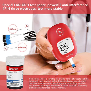 🔥ส่งด่วน🔥 แผ่นตรวจน้ำตาล Sinocare Safe AQ 50ชิ้น แผ่นตรวจเบาหวาน แผ่นทดสอบ Blood Glucose test strips Safe AQ
