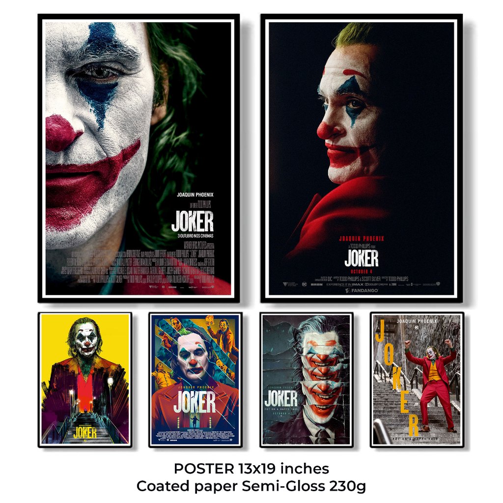 Joker Poster (2019) - โปสเตอร์โจ๊กเกอร์ DC Comics มี 23 แบบ  สวยทุกแบบ ภาพขนาด 33X48 cm