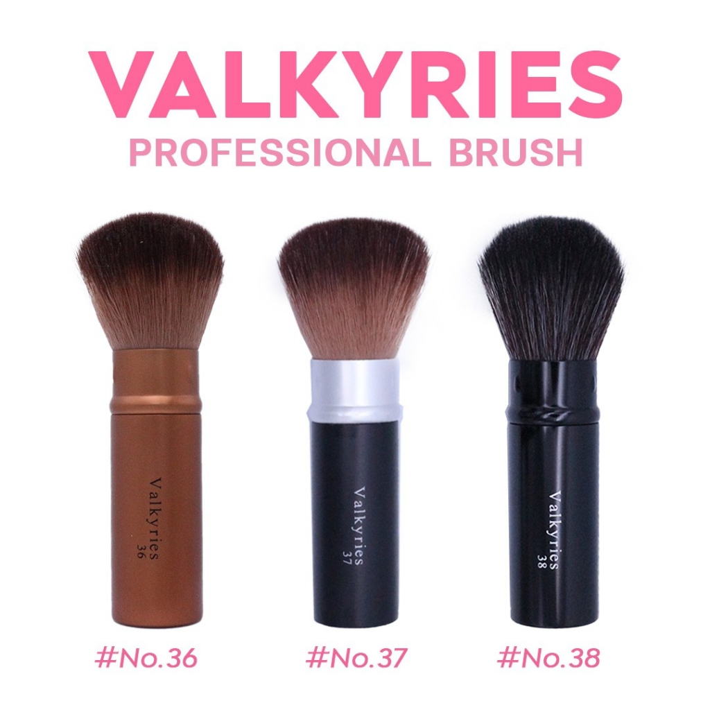 V36 V37 V38 Valkyries Professional Brush แปรงแต่งหน้ากระบอกกลาง แปรงแต่งหน้า