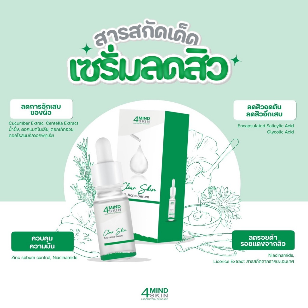 เซรั่ม 4MINDSKIN สูตรคุณหมอ
