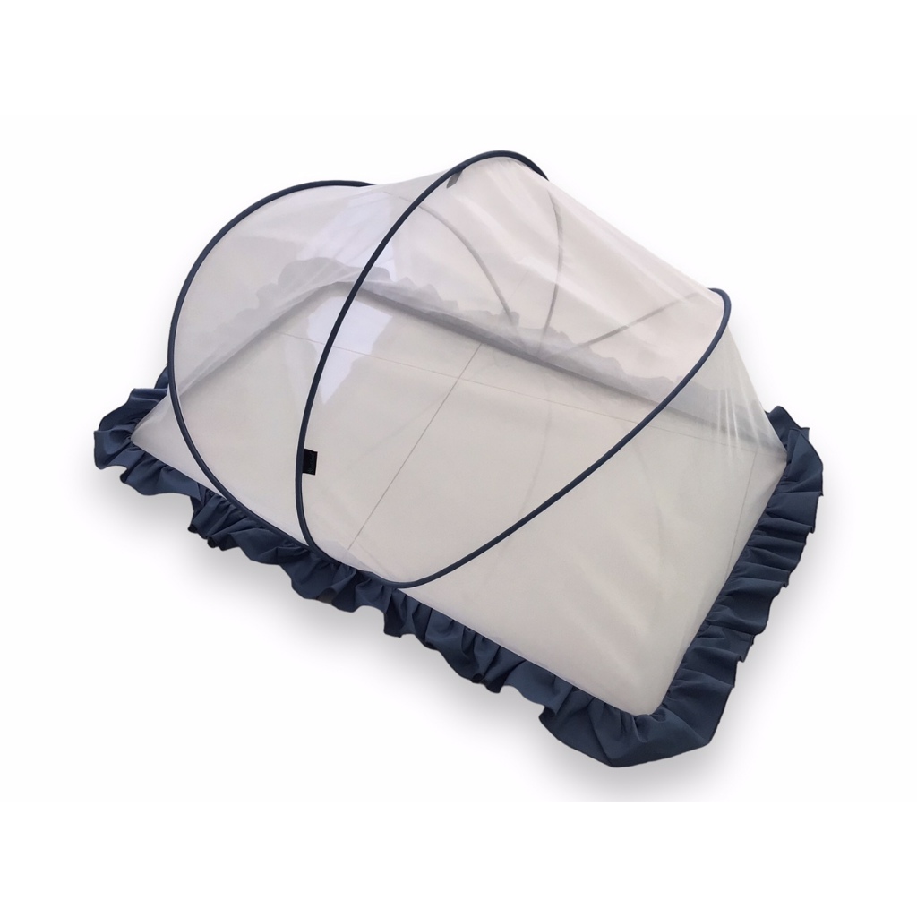 Palm&Pond ผลิตในไทย พร้อมส่ง มุ้งครอบเด็ก มุ้งครอบ มุ้งกันยุง มุ้งกันแมลง พับเก็บง่าย  พกพาสะดวก มีทั้งทรงรีและทรงเหลี่ย - รูปที่ 6