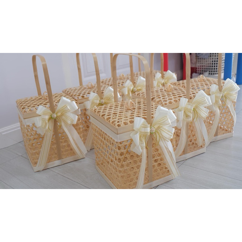 ชะลอมปิ่นโตสี่เหลี่ยมขนาด 7x8นิ้ว พร้อมตกแต่งตามภาพ - รูปที่ 7